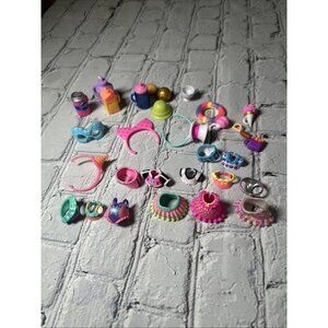 LOL Surprise Doll Accessory Bundle Lot Clothes Headbands Food Drinks Lot Of 30
